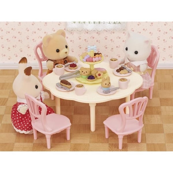 Snackbordet - SYLVANIAN FAMILIES - 5742 - Borduppsättning med stolar, tallrikar och bakverk