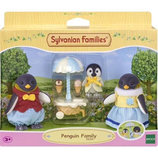 Dukke - SYLVANIAN FAMILIES - Pingvinfamilien - Hvid - Flerfarvet - Model 5694