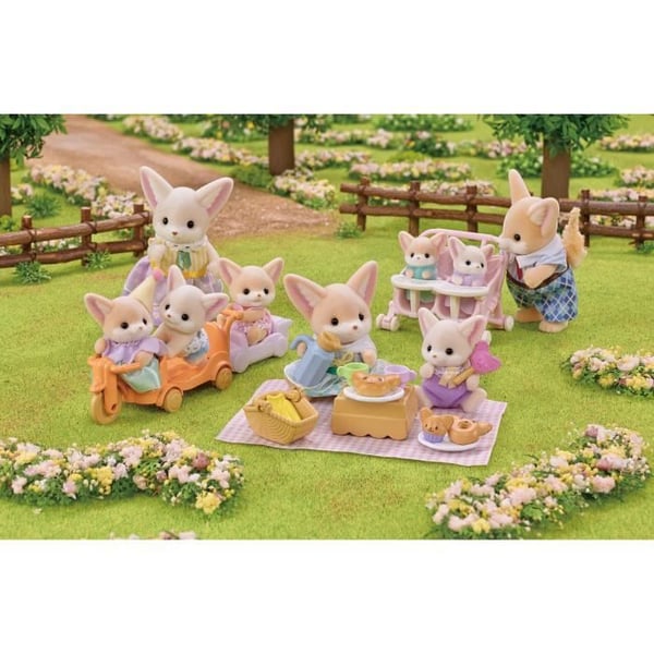 Fennec Picknickset - SYLVANIAN FAMILIES - 2 Figurer. Cyklar & Tillbehör