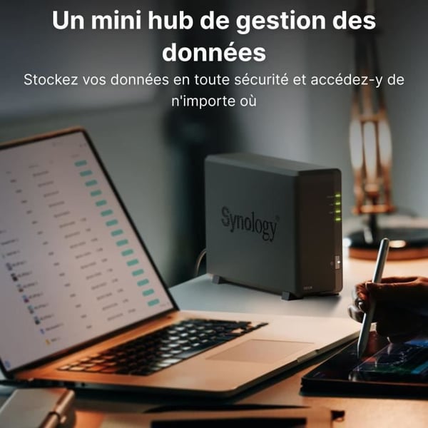 NAS-server - SYNOLOGY - DS124 - 1 bay - Gigabit Ethernet - 1 GB RAM