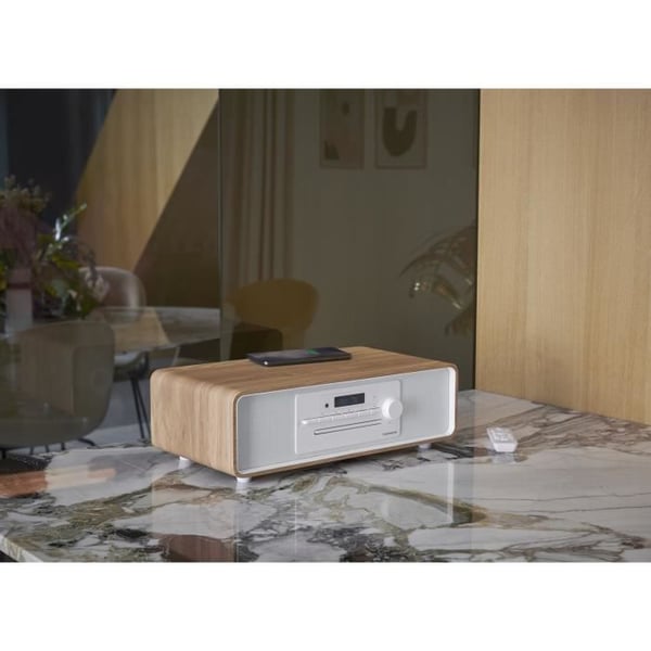 Bluetooth-mikrojärjestelmä - THOMSON - Valkoinen ja musta - FM/CD/MP3/USB-radio. 60 W. Taajuuskorjain