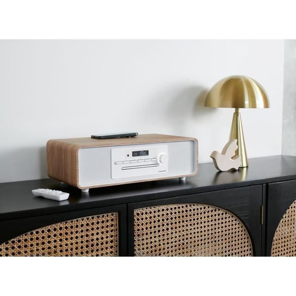 Bluetooth-mikrojärjestelmä - THOMSON - Valkoinen ja musta - FM/CD/MP3/USB-radio. 60 W. Taajuuskorjain