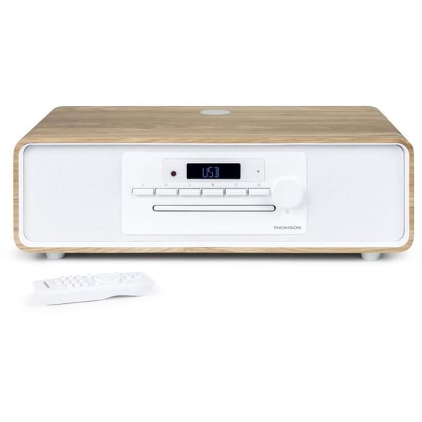 Bluetooth-mikrojärjestelmä - THOMSON - Valkoinen ja musta - FM/CD/MP3/USB-radio. 60 W. Taajuuskorjain