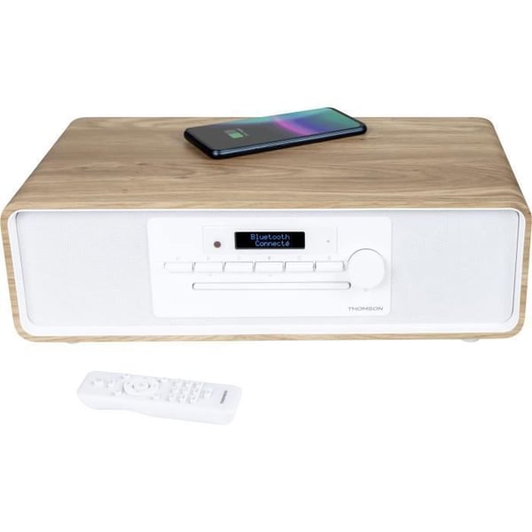 Bluetooth mikrosystem - THOMSON - CD/MP3/USB/FM radio/DAB+ - 75W - LCD-skærm - Fjernbetjening