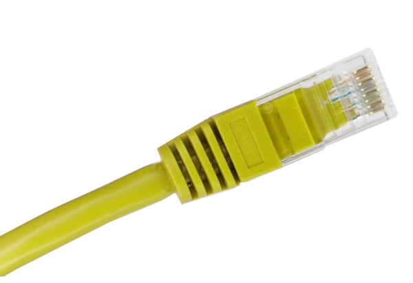 Alantec KKU5CZA1 nätverkskabel Gul 0,25 m Cat5e U/UTP (UTP)