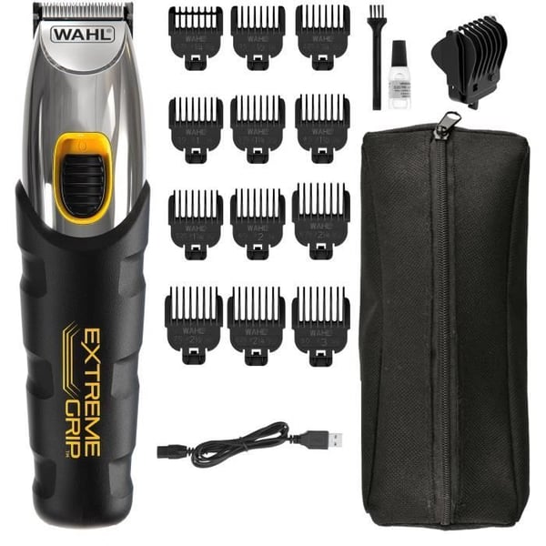 Skægtrimmer - WAHL - Extreme Grip - 240 V - 240 min - Sort / Orange