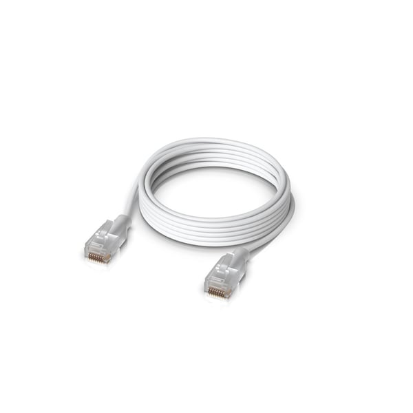 Ubiquiti UACC-Cable-Patch-EL-2M-W netværkskabel Gennemsigtig. Hvid Cat6