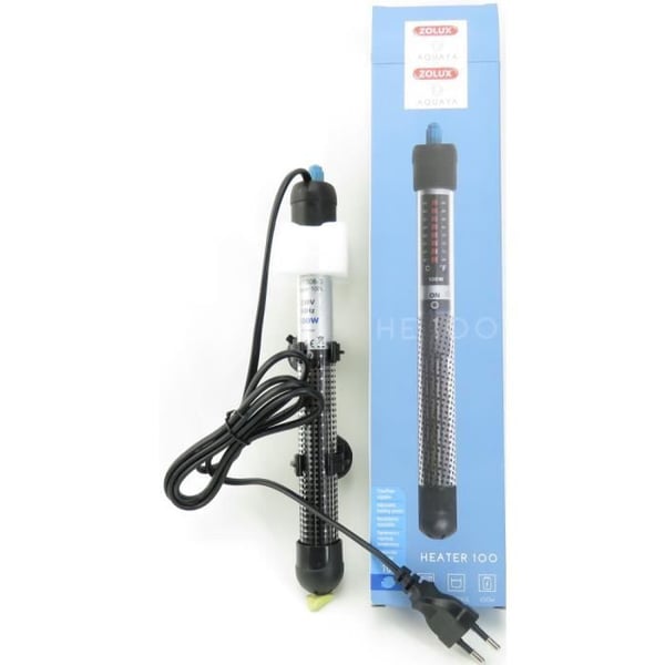 Akvarievarmer - Zolux - Varmelegeme 100 - 100 W - Længde 27 cm - Sort