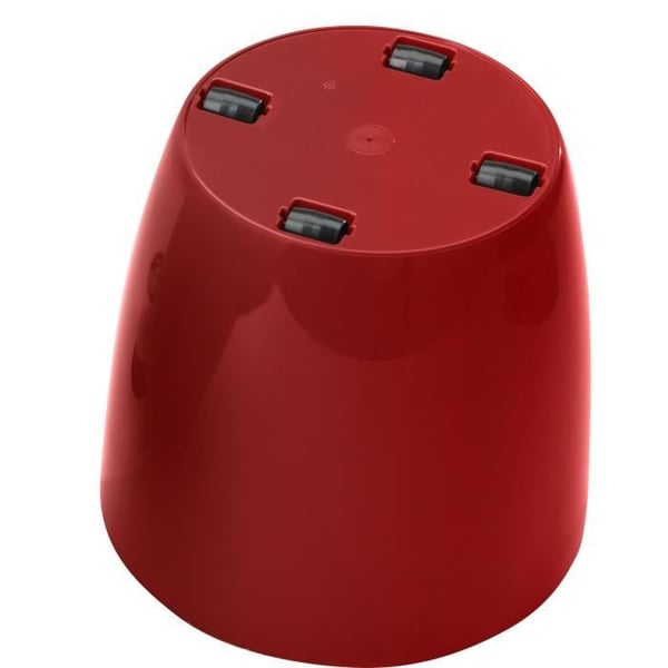 Blank kruka - GARDEN ID - Blank röd med hjul - 30 x 27 cm - Keramisk look - Vattentät - Lätt att flytta
