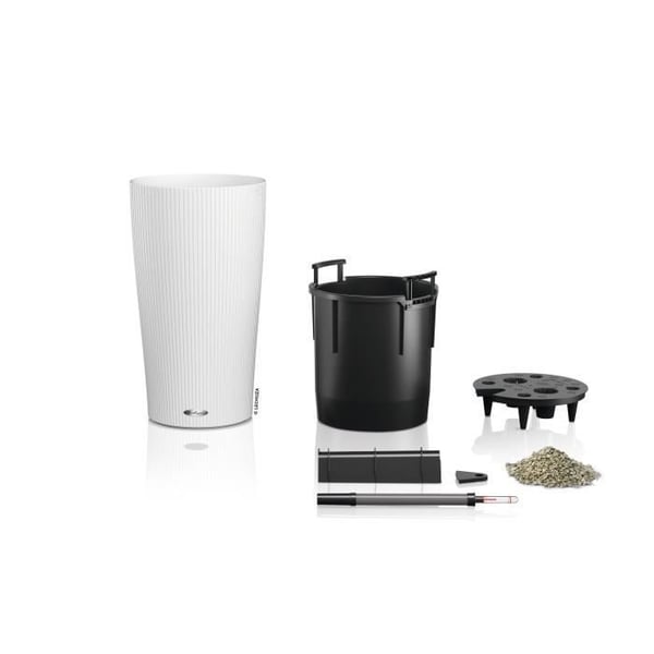 Jardiniere - Cilindro farve 23 - Komplet sæt - Hvid - 6 L - LECHUZA