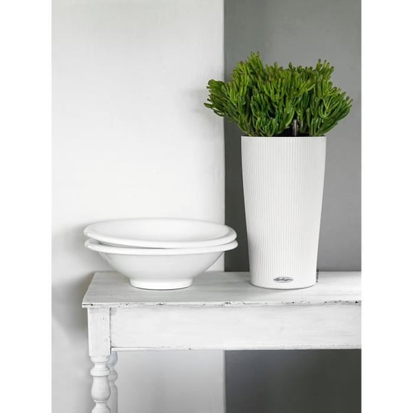 Jardiniere - Cilindro farve 23 - Komplet sæt - Hvid - 6 L - LECHUZA