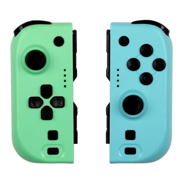 Joypads - Nintendo Switch och Switch OLED - KONIX - 8 timmars batteritid - Vibrationsfunktion - Grön och blå Joypads - Nintendo Switch och Switch OLED - KONIX - 8 timmars batteritid - Vibrationsfunktion - Grön och blå