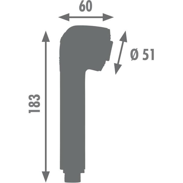 Brusehoved - ROUSSEAU - Krom - ABS - 2 dyser - Antikalk