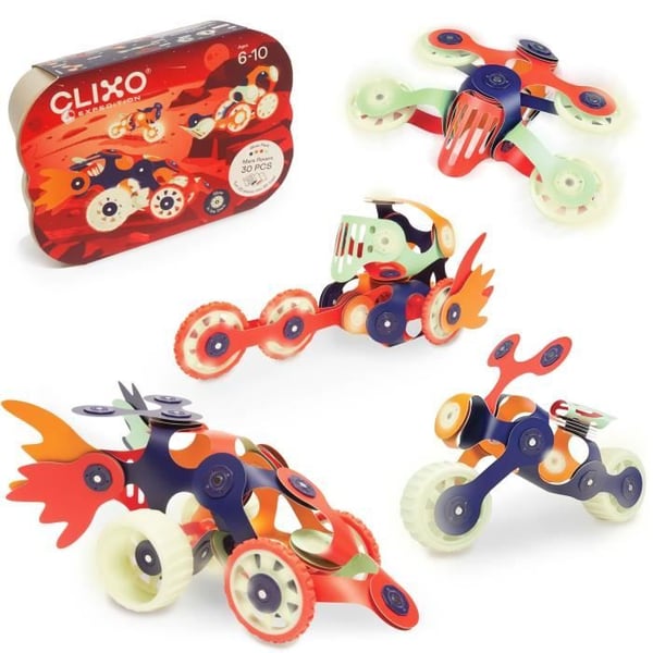 Magnetisk byggesæt - GIPSY TOYS - MARS ROVERS - 30 dele - Lyser i mørke - Fra 6 år