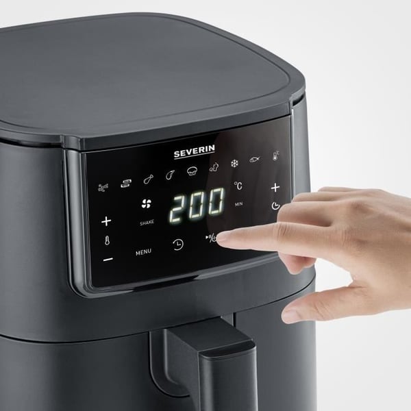 SEVERIN Oliefri Frituregryde - Airfryer FR2461 - 4L Kapacitet - 8 Programmer - 1300W