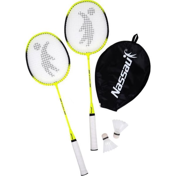 Badmintonset - NASSAU - Neon - 2 spelare