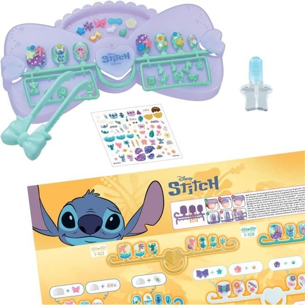 Manikyyrisettini - AQUABEADS - Stitch - 40 kynttä - Tarrat