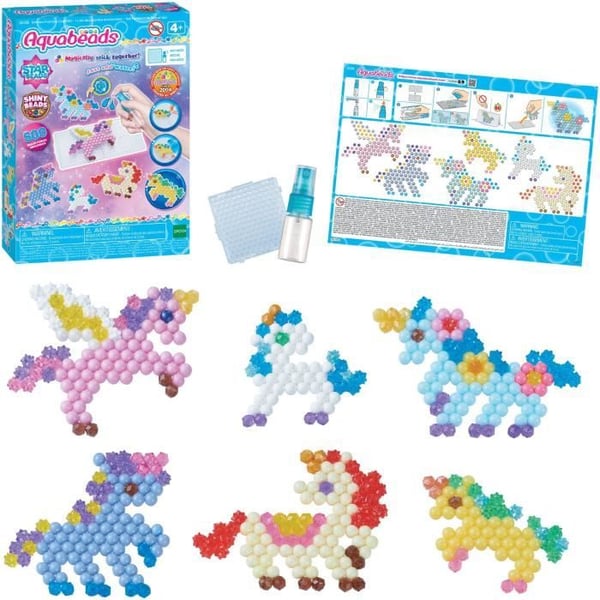 Enhörningsvänner-kit - AQUABEADS - 800 pärlor - Från 4 år