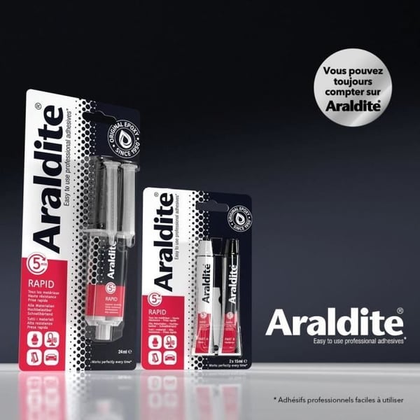 Lim - ARALDITE - RAPID - 24 ml - högpresterande - multimaterial