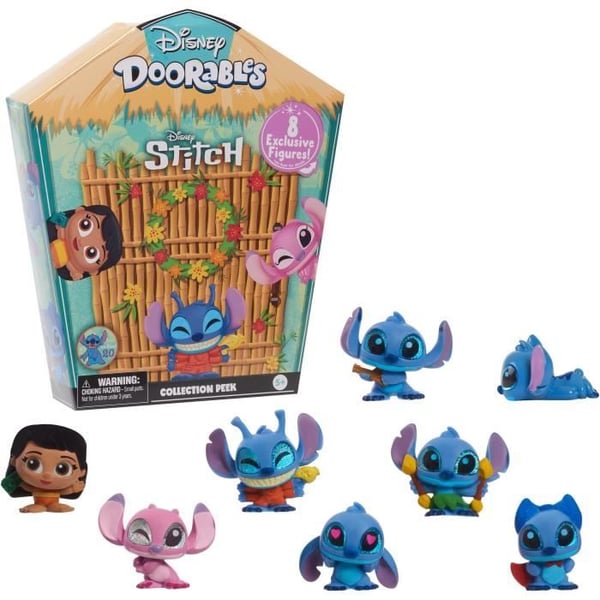 Samlerfigurer - DISNEY - Stitch Collector's Box - 8 eksklusive figurer inklusive 1 sjælden