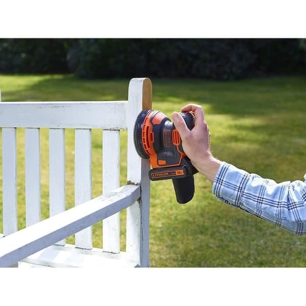 BLACK+DECKER 18V Akku-excentersliber - BDCROS18N-XJ - Kraftig - Ergonomisk design