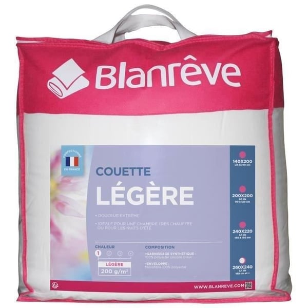 BLANREVE Kevyt mikrokuitupeitto - 240 x 260 cm - Valkoinen