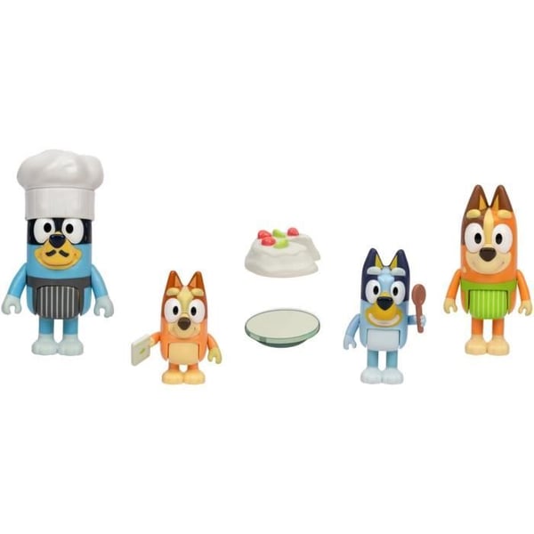 4 figuurin pakkaus - BLUEY - Perhe keittiössä