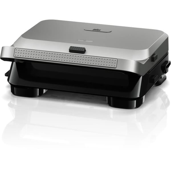 Grill - BRAUN - Sandwichmaskine 5 SM5005 - 800 W - Rustfrit stål / Sort