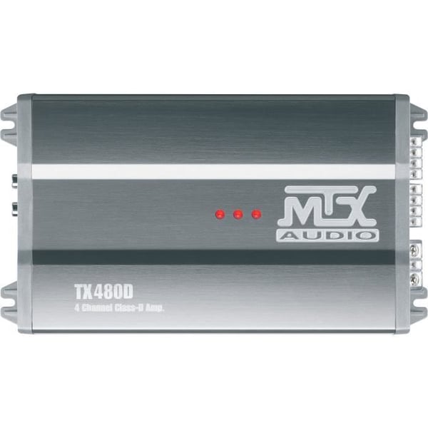 MTX TX480D Klasse-D bilforstærker 4x120W RMS @20 eller 2x240W RMS @ 40 variable filtre
