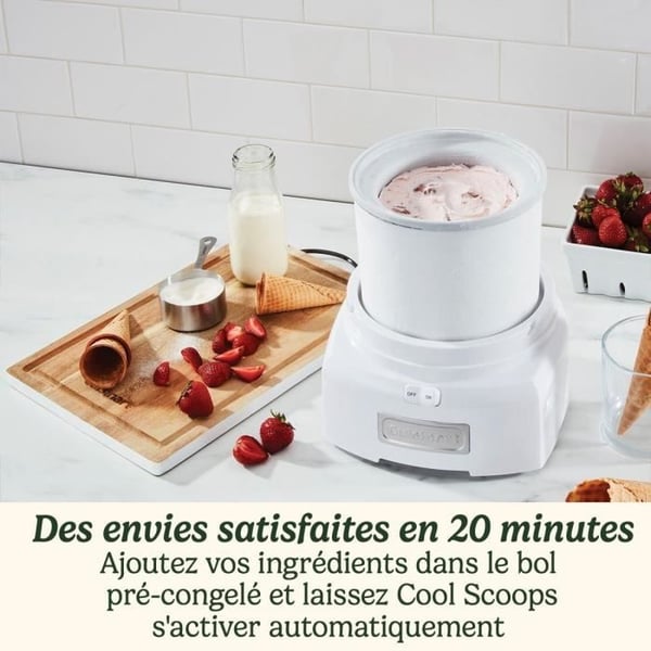 CUISINART Glassmaskin - ICE21E - 1,4 l kapacitet - Snabb tillagning på 25 min - 35 W