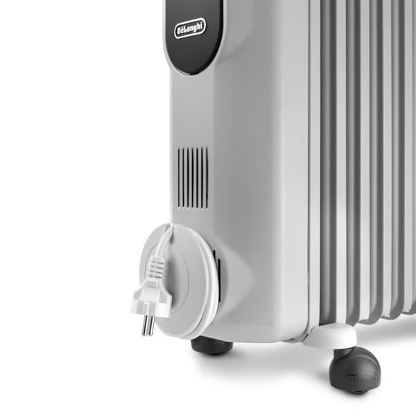 Oliefyldt radiator - DELONGHI - 1500 W - Op til 45 m2 - Mobil - Antifrostfunktion - Grå