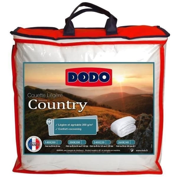 DODO Country -kevytpeitto - 200 x 200 cm - valkoinen