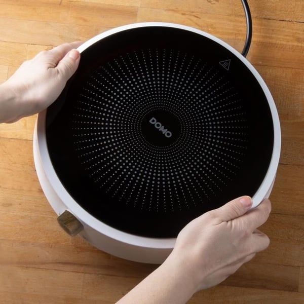 Induktionshäll - DOMO - DO30112IP - 2000 W - 1 brännare - Rund vit design