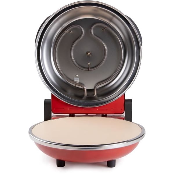 Pizzaovn - DOMO - DO9284PZ - Elektrisk 1200W - Keramisk sten - Rød