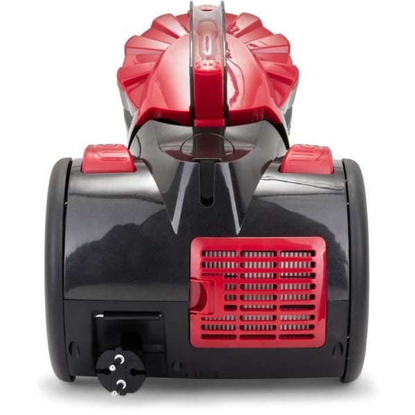Pölypussiton monitoimi-sykloninen imuri - LIVOO DOH105R - 700 W - 2 l - 78 dB - Pestävä suodatin - 2-in-1-suutin - Punainen/musta