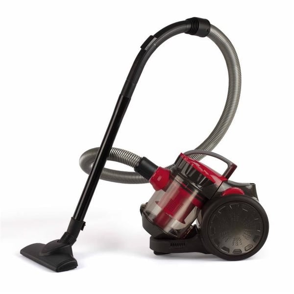 Pölypussiton monitoimi-sykloninen imuri - LIVOO DOH105R - 700 W - 2 l - 78 dB - Pestävä suodatin - 2-in-1-suutin - Punainen/musta