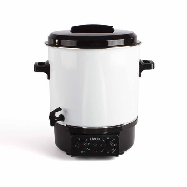 Elektrisk sterilisator til glas - LIVOO - DOM334 - 1800W - 27L - Ø35 cm - Justerbar termostat og timer - Emaljeret ståltank