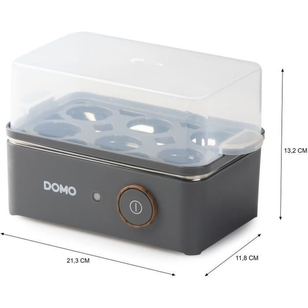 Æggekoger - DOMO - DO9283EK - 400 W - 6 æg - Grå