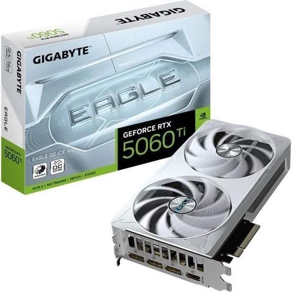 Grafikkort - GIGABYTE - GeForce RTX 5060 Ti EAGLE OC ICE 16G
