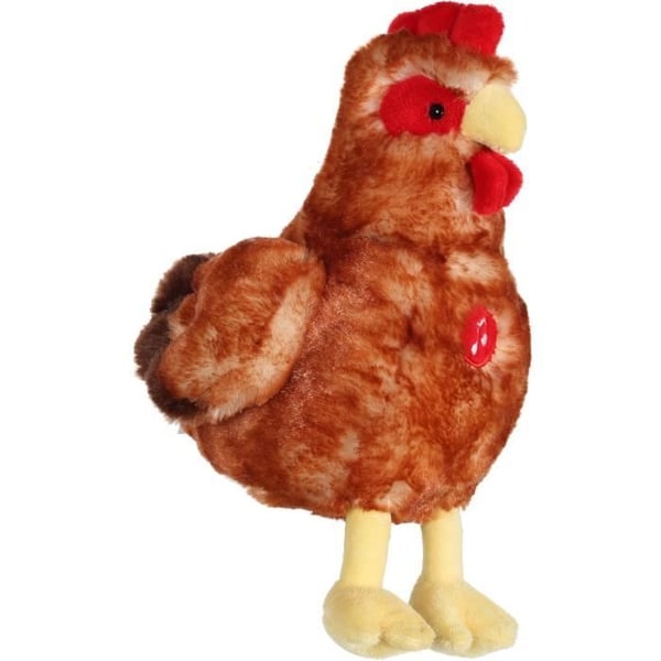 Rød Høne Plys med Lyd - GIPSY TOYS - 22 cm