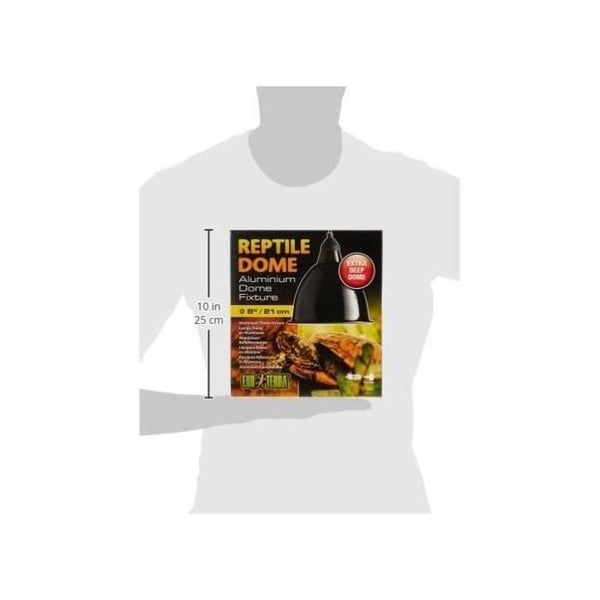 Exoterra Kuppellampe Aluminium Krybdyr/Paddiebelysning Stor 21cm