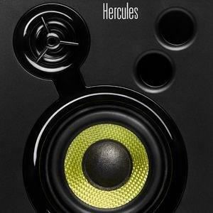 HERCULES DJMONITOR 32 - Aktiiviset monitorikaiuttimet - 2 x 15W RMS - 3 bassoelementtiä - Stereoefekti - Musta