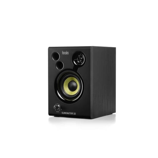 HERCULES DJMONITOR 32 - Aktiiviset monitorikaiuttimet - 2 x 15W RMS - 3 bassoelementtiä - Stereoefekti - Musta