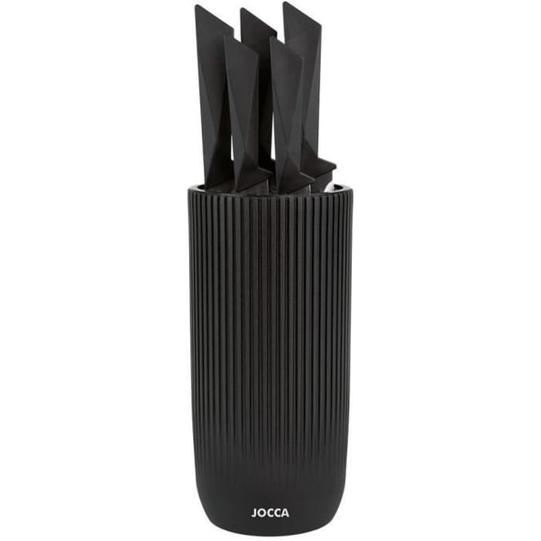 Sæt med 5 knive - JOCCA - Polypropylenblok - Sort