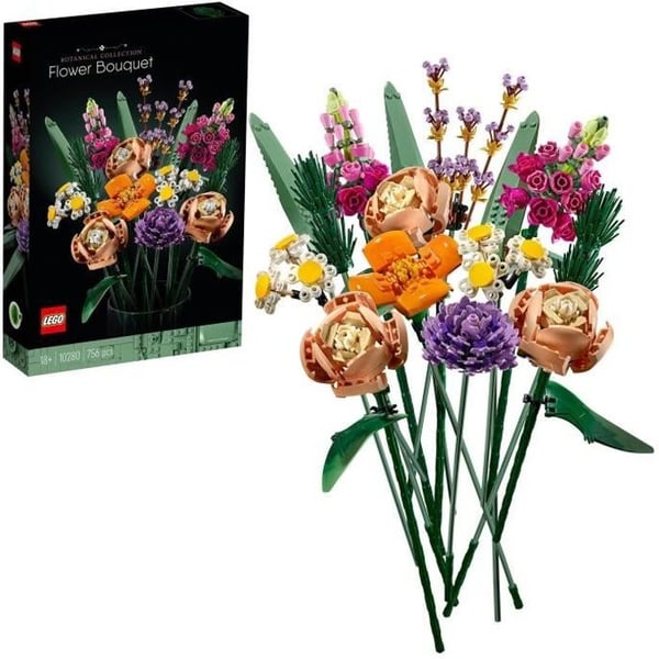 LEGO 10280 Icons Kukkakimppu, Tekokukat, Kasvitieteellinen Kokoelma, Aikuisille