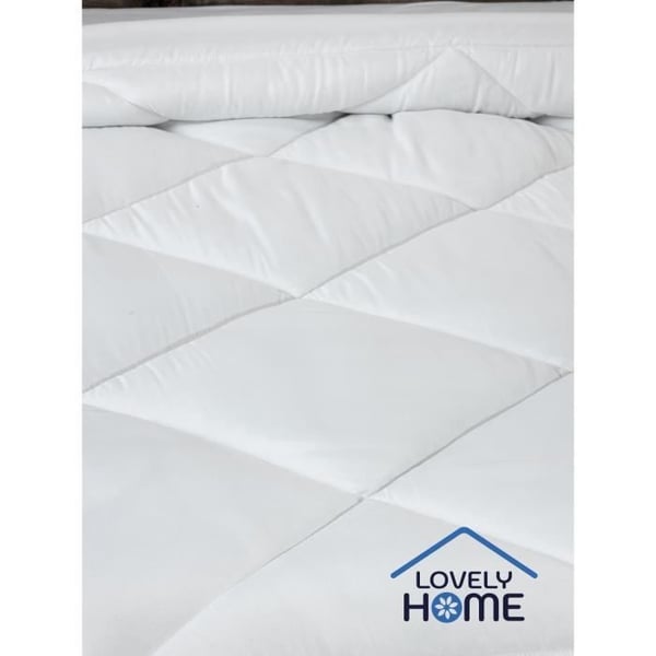 Dynebetræk 240 x 260 cm - LOVELY HOME - Letvægts - 280 g/m² - Mod støvmider - 2 personer - Hvid