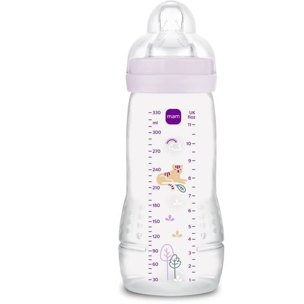 Sutteflaske - MAM BABY - Easy Active - +6 måneder - 330 ml - X flow sut - Lilla