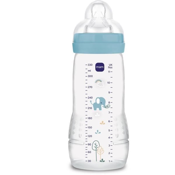 Sutteflaske - MAM BABY - Easy Active - +6 måneder - 330 ml - X-flow sut - Ocean