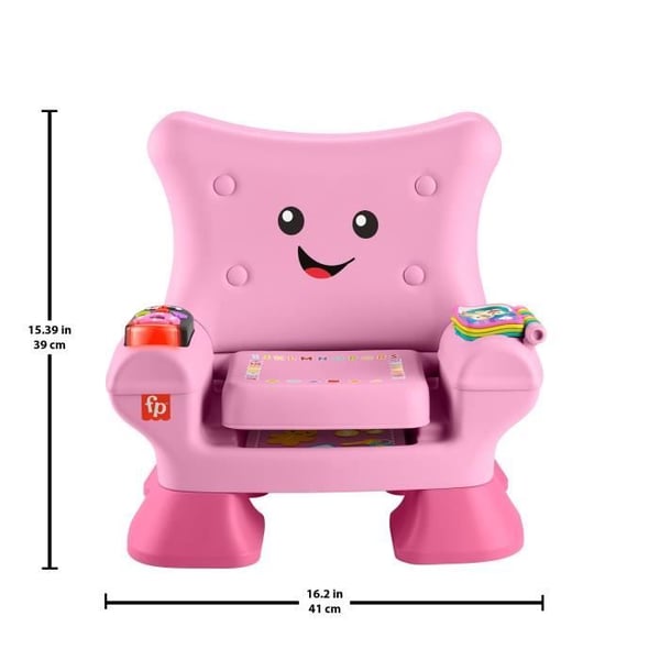 Fisher-Price - Grin & Lær Progressiv Læring - Lyserød Elektronisk Stol - Fisher-Price - JFF07