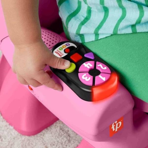 Fisher-Price - Grin & Lær Progressiv Læring - Lyserød Elektronisk Stol - Fisher-Price - JFF07
